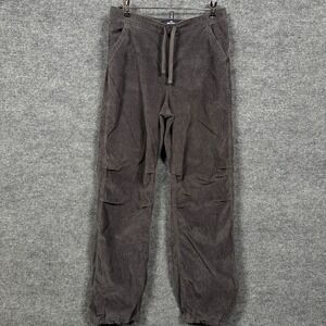 Hollister Mens Small Jogger Gray Corduroy Adjustable Rise Parachute Baggy Pocket